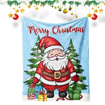 Серия Merry Christmas Рождественское Одеяло Санта-Клауса, Фланелевое Теплое Мягкое Плюшевое одеяло для дивана-кровати, Плюшевое Покрывало