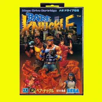 Игровая карта Bare Knuckle MD с 16-битным чехлом JAP для картриджа игровой консоли Sega Megadrive Genesis
