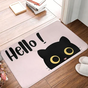 Нескользящий коврик для ванной с животными, Кухонный коврик для ванной с выглядывающим котом, Молитвенный ковер с фланелевым рисунком, декор