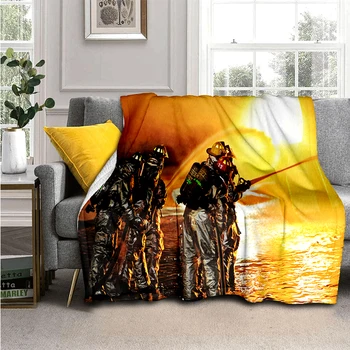 Противопожарное одеяло Флисовое Теплое уютное Мягкое одеяло для дивана-кровати Colorfast Tv Blanket Одеяло для пожарных Queen Size