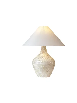 Pqf Настольная лампа для гостиной, спальни, прикроватная лампа в виде ракушки для кабинета