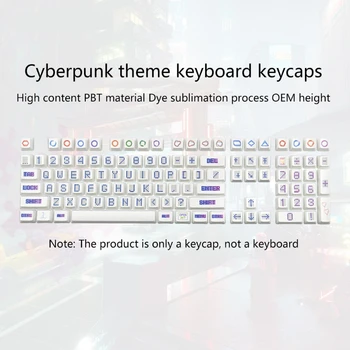 Колпачки для ключей в стиле PBT Punk с красящей Подложкой для 104-Клавишной Вишни 87 104 Mechanical Keycap N2UB