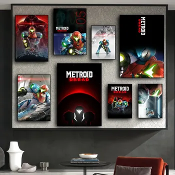 Игра Metroids D-Dread Печатает плакаты на стены, картины, Украшение дома в гостиной