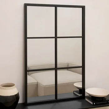 Современные минималистичные железные настенные декоративные зеркала для гостиной, столовой, фойе, балкона, накладных окон