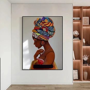 Современные Плакаты Африканской Женщины HD-Фотографии Для Гостиной, Украшения Дома, Настенные Подарочные Картины На Холсте И Принты Без Рамы
