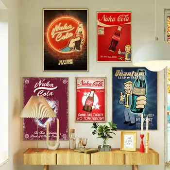 nuka cola Холст, картина, плакат, печать настенного искусства, Плакат для современной семейной гостиной, Домашний декор