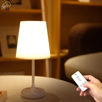 Настольная лампа для чтения со светодиодной защитой для глаз, USB-зарядка с регулируемой яркостью и дистанционным управлением, настольная лампа для освещения ночных светильников