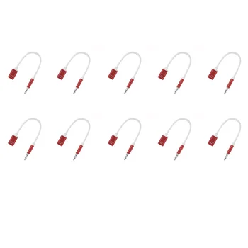 10шт Преобразователь наушников 3,5 мм для наушников типа C, Аналоговый преобразователь наушников красного цвета