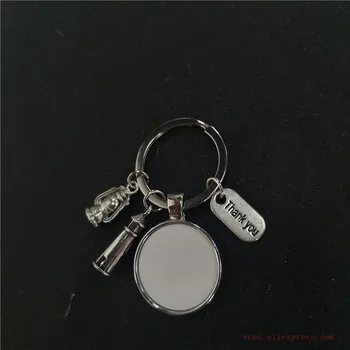 сублимационные пустые брелки с маяком, кольцо для ключей, заготовки для теплопередающей печати, материалы для поделок 20 шт./лот