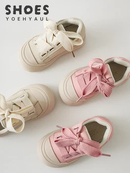 Милая парусиновая обувь для девочек, Детская простая милая модная обувь, тренд