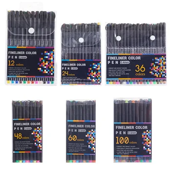 Цветные Ручки Bview Art Fine Point Markers С Тонким Кончиком Ручки Для Рисования Fineliner Pen для Ведения Дневника Написания Заметок Art Office