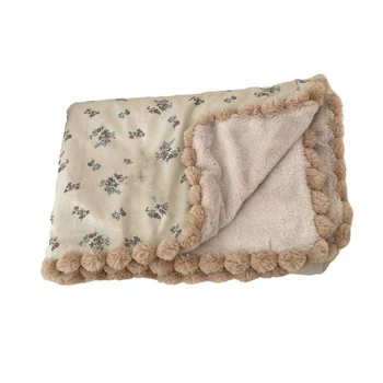 Мягкое и плюшевое одеяло, модное и практичное одеяло для коляски, универсальное для младенцев