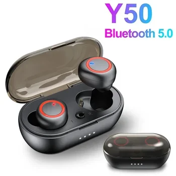 Беспроводные наушники Y50 TWS, спортивные наушники 5.0, игровая гарнитура Bluetooth с микрофоном, беспроводные наушники для телефона