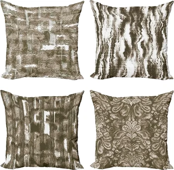Льняная квадратная подушка в стиле ретро, наволочка с абстрактными полосками, набор подушек, наволочка 50 * 50 декор