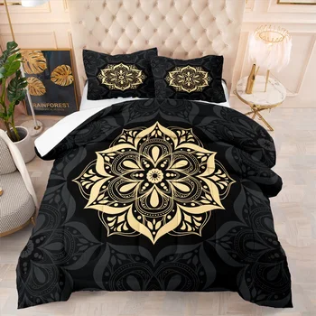 Роскошное стеганое одеяло в стиле бохо с декоративным цветочным принтом в стиле пэчворк Хлопковое мягкое постельное белье King 110x96 дюймов Boho-Royal Garden