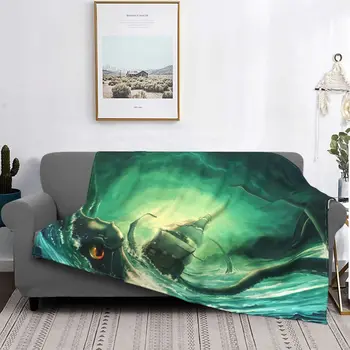Kraken - Версия 2 Одеяло, Покрывало На Кровать, Мягкое Покрывало На Открытом Воздухе, Шерстяное Зимнее Покрывало King Size