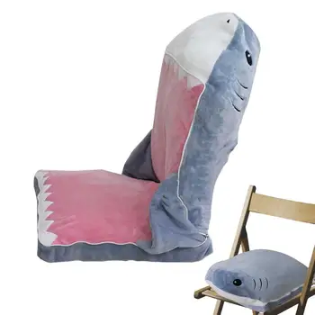 Мультяшная подушка для стула с акулой, Съемный подголовник, Мягкая подушка-мешок, Мультяшная подушка-футон с акулой, Милая подушка для подарков на День рождения