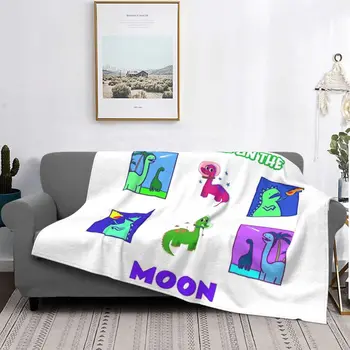 Динозавры на Луне, одеяло, Флисовое Покрывало с милым Динозавром, Космический Супер Теплый Плед, Одеяла для кровати, коврик для кровати