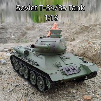 1:16 Henglong 3909-1 Российский Радиоуправляемый Металлический Гусеничный танк Т-34/85 Версии 7.0 С имитацией Дымового боя Бронированный танк