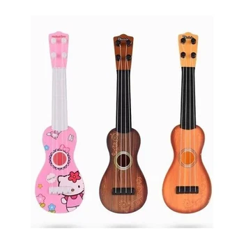 Каваи Санрио Детская Игрушка Музыкальный Инструмент Гавайская Гитара Hello Kitty Мультфильм Моделирование Музыкальный Инструмент Игрушка Праздничный Подарок