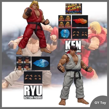 В наличии Оригинальная Фигурка Street Fighter II Ryu &Ken Storm Toys St Аниме Фигурка Модель Куклы Коллекционные Подвижные Игрушки Подарок
