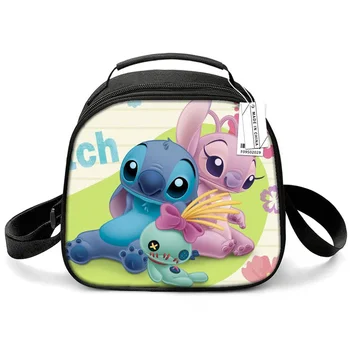 Детская сумка для ланча Disney Stitch, студенческая сумка для пикника, Портативная Круглая сумка с изоляцией из аниме, Лучший подарок, уличная сумка, Модные Аксессуары
