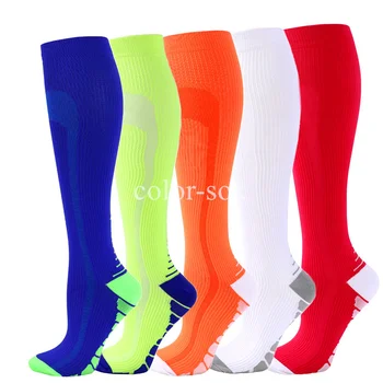 Компрессионные носки, предотвращающие переутомление, удобные градуированные компрессионные чулки, Гольфы, велосипедные носки, Спортивные носки
