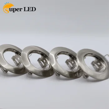 GU10 Stain Nickel Mains LED Фиксированные Встраиваемые Потолочные Прожекторы Downlights Светильники С Вырезом 55 мм