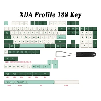 XDA Keycaps 138 клавиш Botanical Garden, толстый PBT для механической клавиатуры