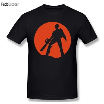 Новая летняя футболка Ash Vs. The Evil Dead, Футболка из 100% хлопка, Милая футболка, Базовая Мужская футболка с Коротким рукавом