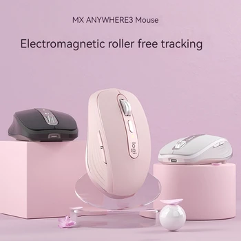 Качественные продукты Logitech Mx Anywhere 3 Bluetooth-Зарядка Беспроводное Колесо Мыши Розовое Женское Портативное Офисное Периферийное устройство Apple A3s