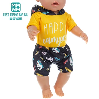 Одежда для куклы 43-45 см, аксессуары для куклы для новорожденных, детский костюм, мультяшные штаны-слинг