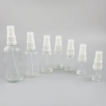 12 х Пустых бутылок из-под эфирного масла из прозрачного стекла с распылителем тумана для вскрытия 50 мл 100 мл 1 унция 10 куб. см