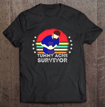 Футболка с выжившим после боли в животе, забавная модная футболка с выжившим после боли в животе