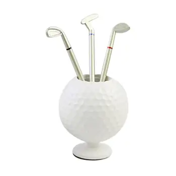 Подарочный набор из 3 ПРЕДМЕТОВ для клюшки для гольфа и настольного держателя ручки, бизнес-подарок для мужчин и женщин, прямая поставка