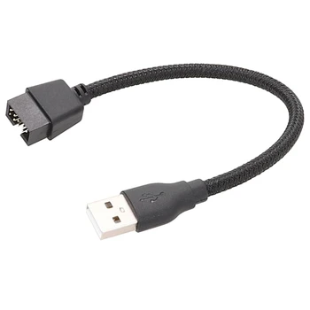 F3KE USB A от штекера к 9-контактному штекеру материнской платы ПК Внутренний удлинительный кабель для передачи данных гладкий