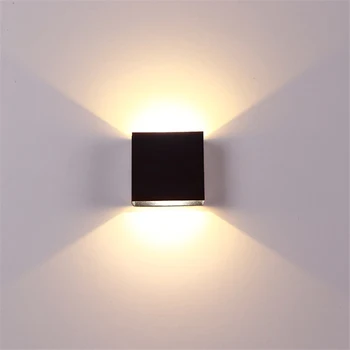 Cube COB светодиодный светильник для внутреннего освещения, бра для современного домашнего освещения, алюминиевая лампа 6 Вт 85-265 В для ванной, коридора