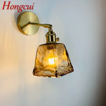 Hongcui Nordic Латунный Настенный Светильник В Помещении Гостиная Прикроватная Лампа Для Спальни Современный Гостиничный Коридор Настенный Светильник Для Прихожей
