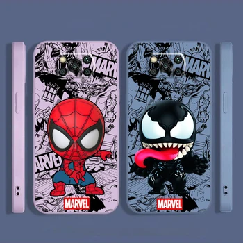 Чехол для Телефона Marvel Venom Для Xiaomi POCO F5 F4 F3 Pro GT M4 M3 Pro 5G POCO X4 X3 Pro NFC Чехлы Из Жидкого Кремния Carcasa TPU Soft