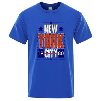 Городская Улица Нью-Йорка, Основанная В 1980 году, Мужские Футболки, Модные Дышащие Футболки, Свободные Хлопковые Футболки, Бренд Одежды, Футболка