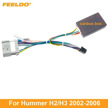 Автомобильный 16-контактный адаптер жгута проводов шнура питания FEELDO с Canbus для монтажного головного устройства Hummer H2/H3 (02-06)